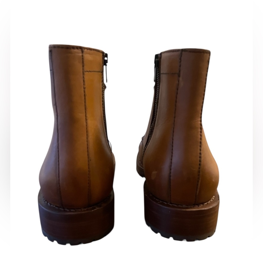 Thursday Boot Company Men's Major Zip-Up boots in Tan Cuero leather - Picture 4 of 6